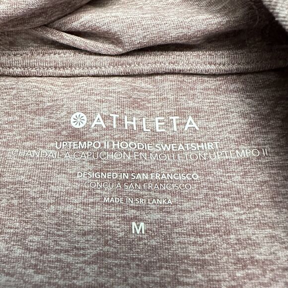 Athleta Shirt Womens M Purple Uptempo II Hoodie Sweatshirt Relaxed Lightweight - Picture 8 of 13